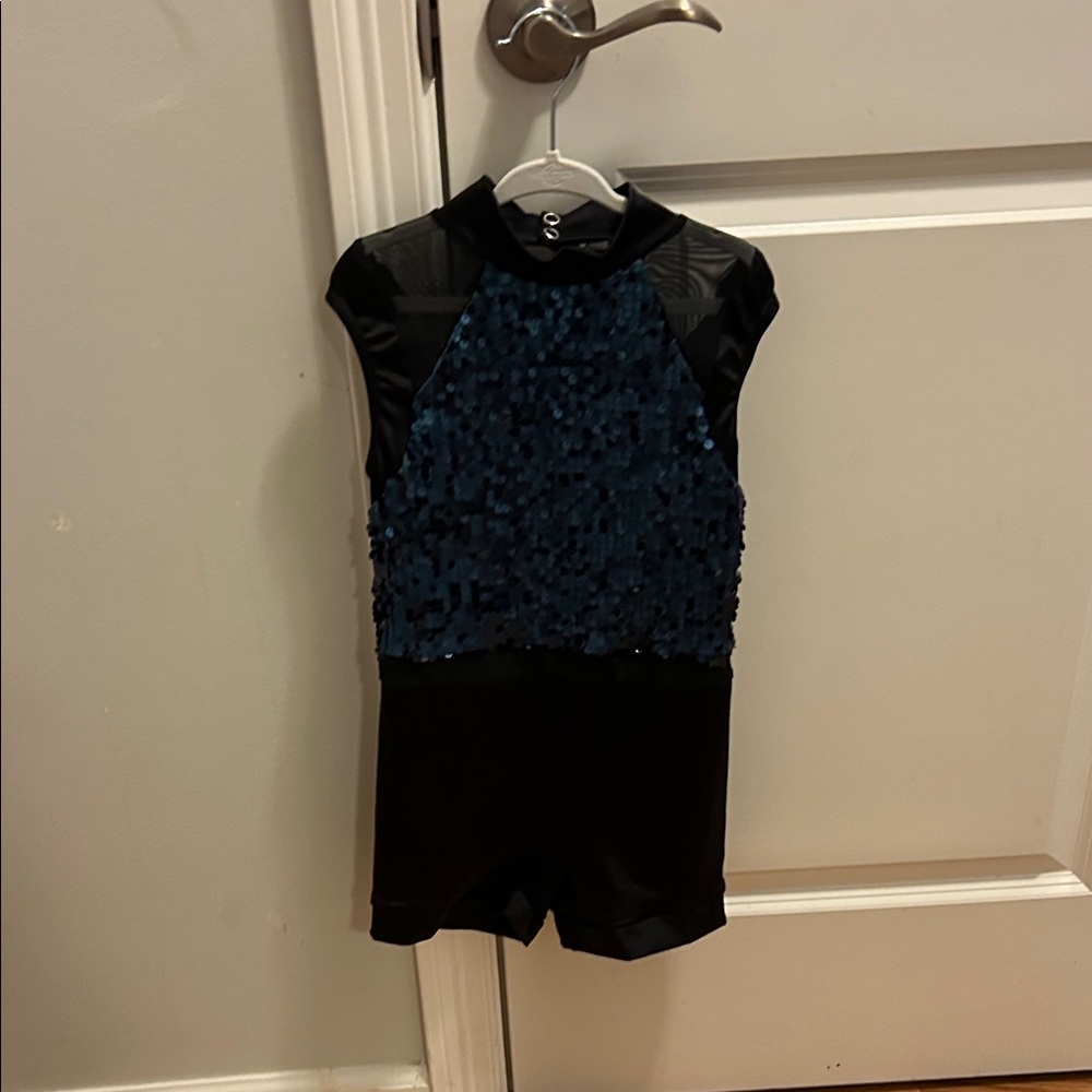 Weissman Black and Blue Kids Dance Costume